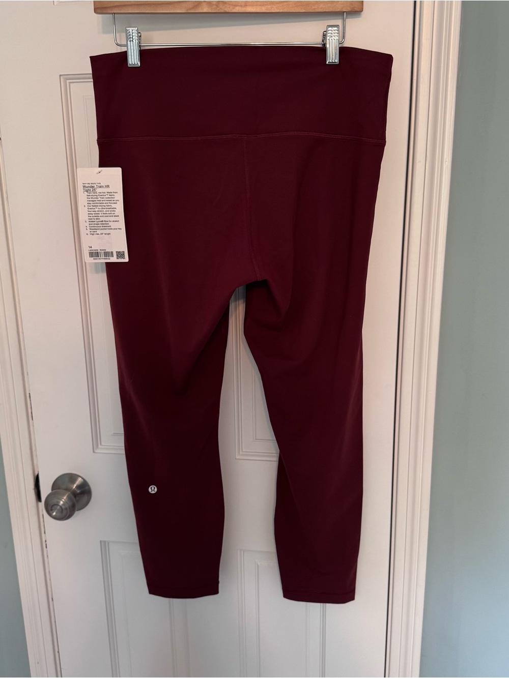 NWT lululemon athletica Maroon High-Rise Wunder Train tight 25” Leggings - Picture 5 of 7